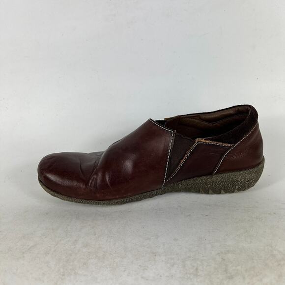 L' Artiste Spring Step Comfort Shoes Women's 7 Burgundy Leather Slip On Casual - Picture 6 of 12